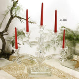 5 FLAMES CRYSTAL CANDLES HOLDER- CENTERPIECE by Royal Family - Detail View