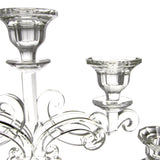 5 FLAMES CRYSTAL CANDLES HOLDER- CENTERPIECE by Royal Family - Alternate Angle