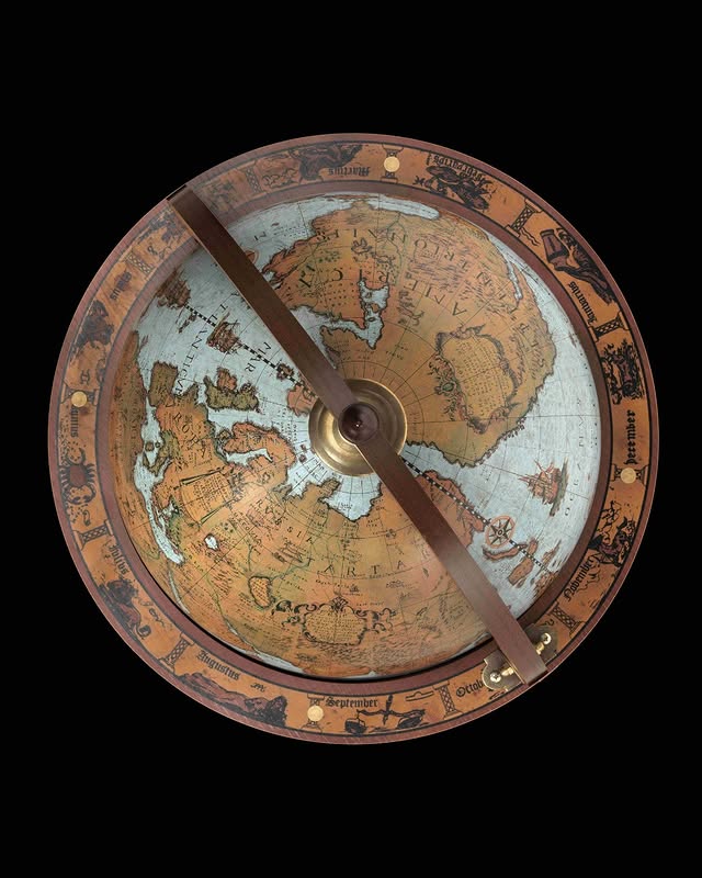Giasone Trolley Globe – 16th Century Map – Serving Tray & Drinks Cabinet on Wheels by Zoffoli - Additional View