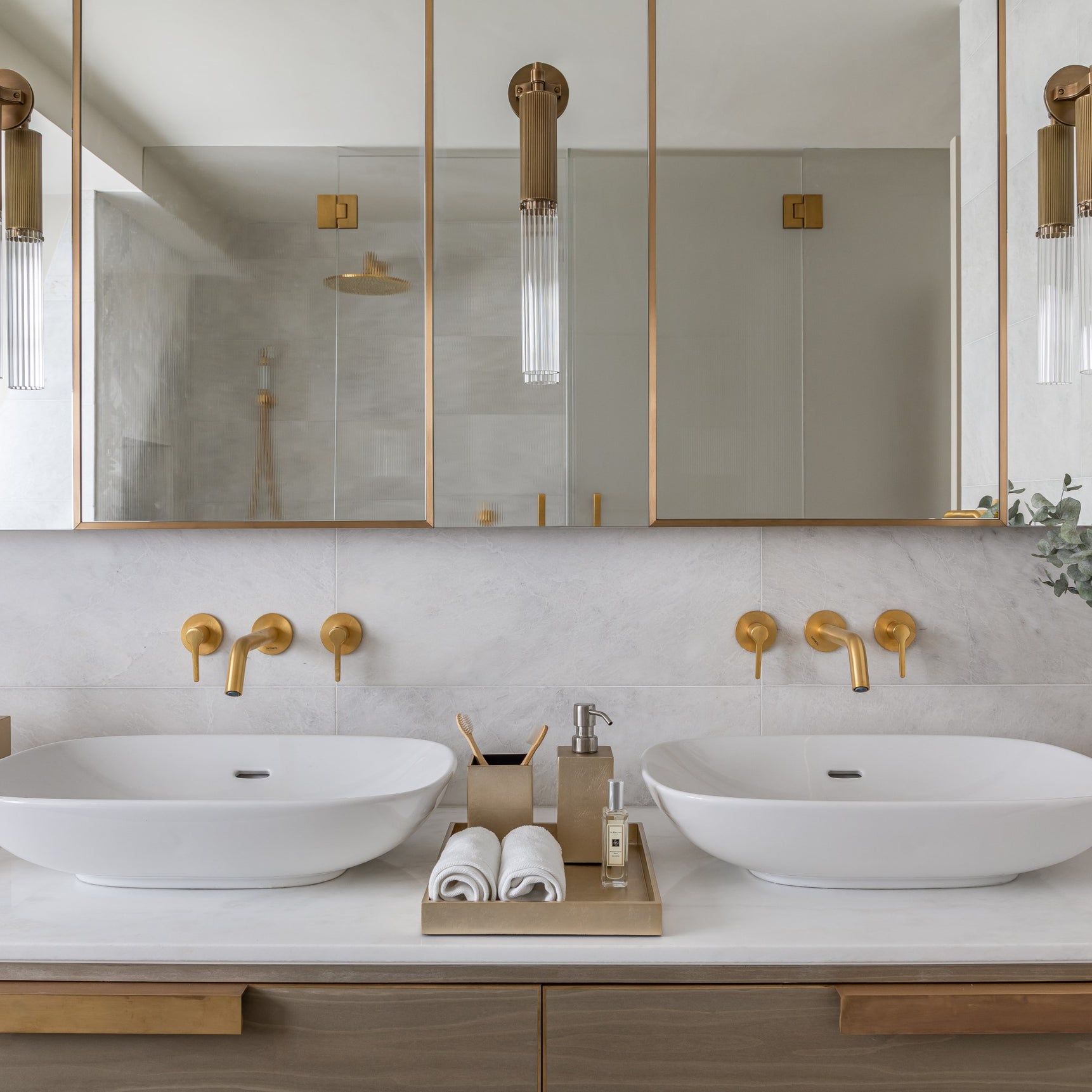 Kensington Luxury Cotton Wool Box – Champagne Silver Leaf