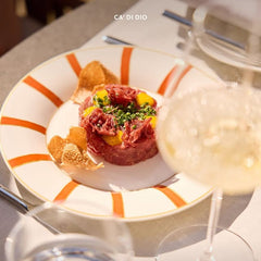 Striche Arancioni e Oro – Dinner Set (30 Pieces) by Geminiano Cozzi - Main View