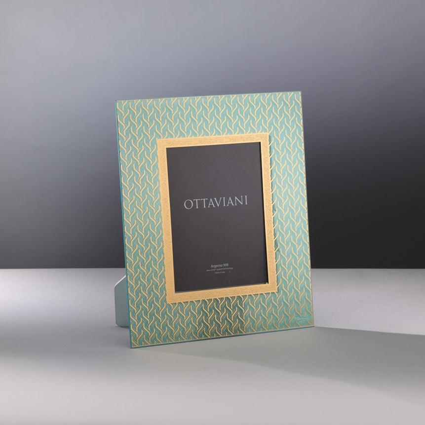 إطار صورة - كريستال مطلي بالذهب