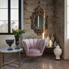 Vase – Luxury Crystal Plume Clear/violet by Abhika - Detail View