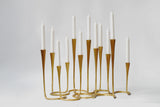 Daisy Luxury Candle Stand – Antique Gold Bronze by Posh - Detail View