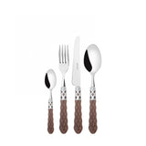 Bohemia Chromed Ring Cutlery Set – Transparent Tobacco – 75 Pieces – Wengé Wood Box by Bugatti Italy - Main View