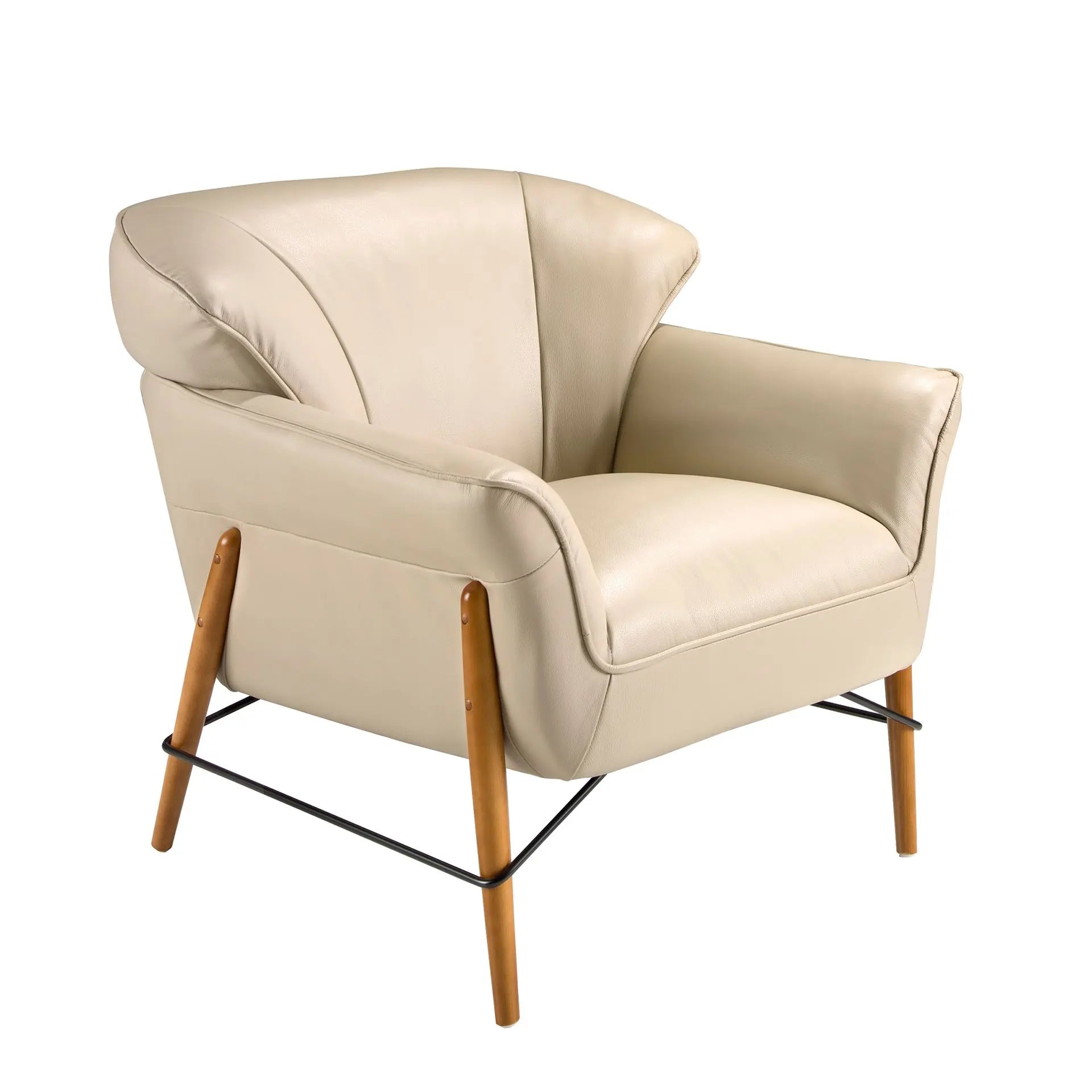 Sand leather armchair by Angel Cerdá - Main View