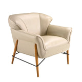 Sand leather armchair by Angel Cerdá - Main View