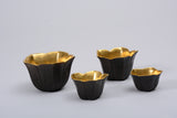 Hasu Luxury Table Bowl – Bronze & Gold Leaf by Posh - Detail View