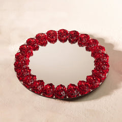 Turning centerpiece with red crystals