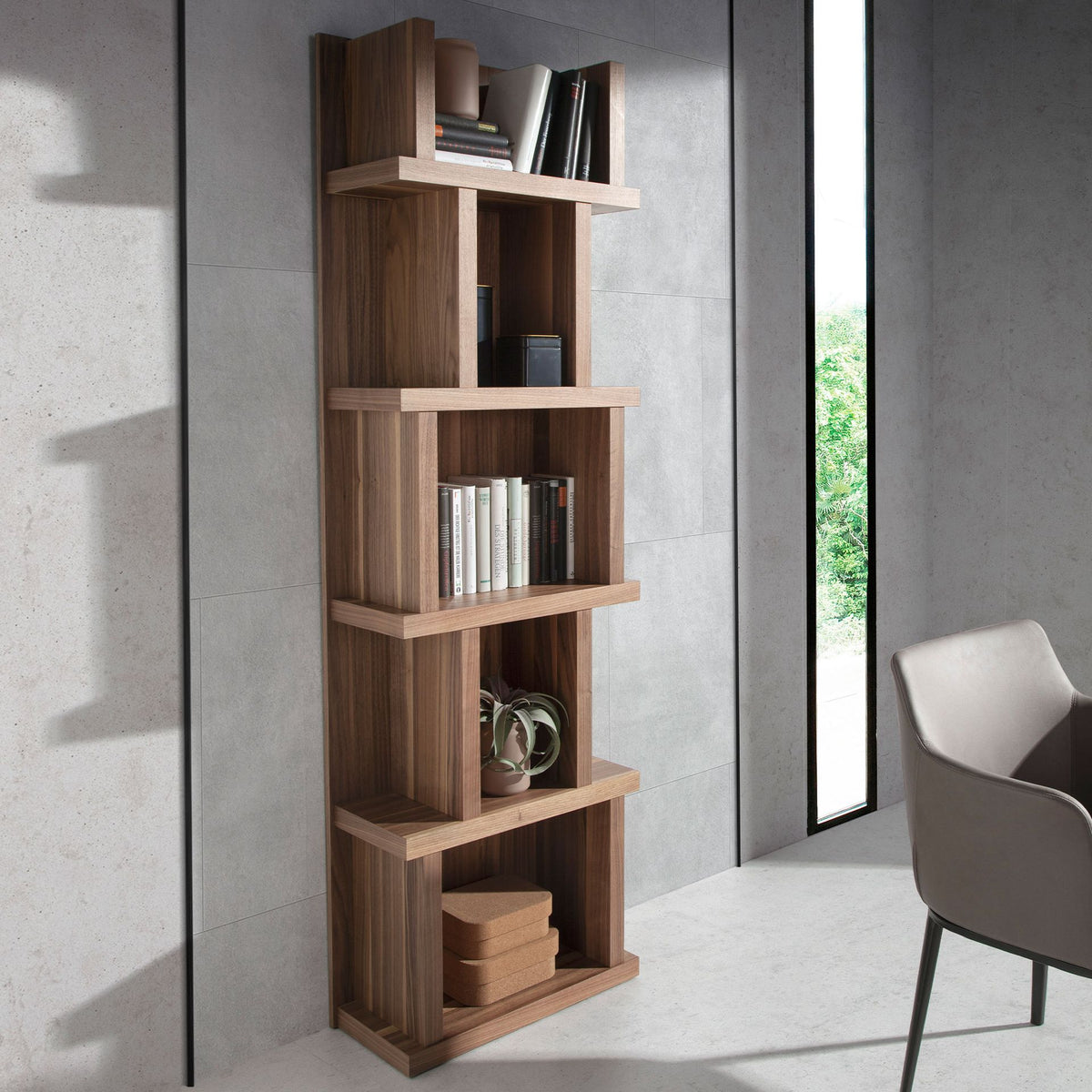 Walnut wood shelf