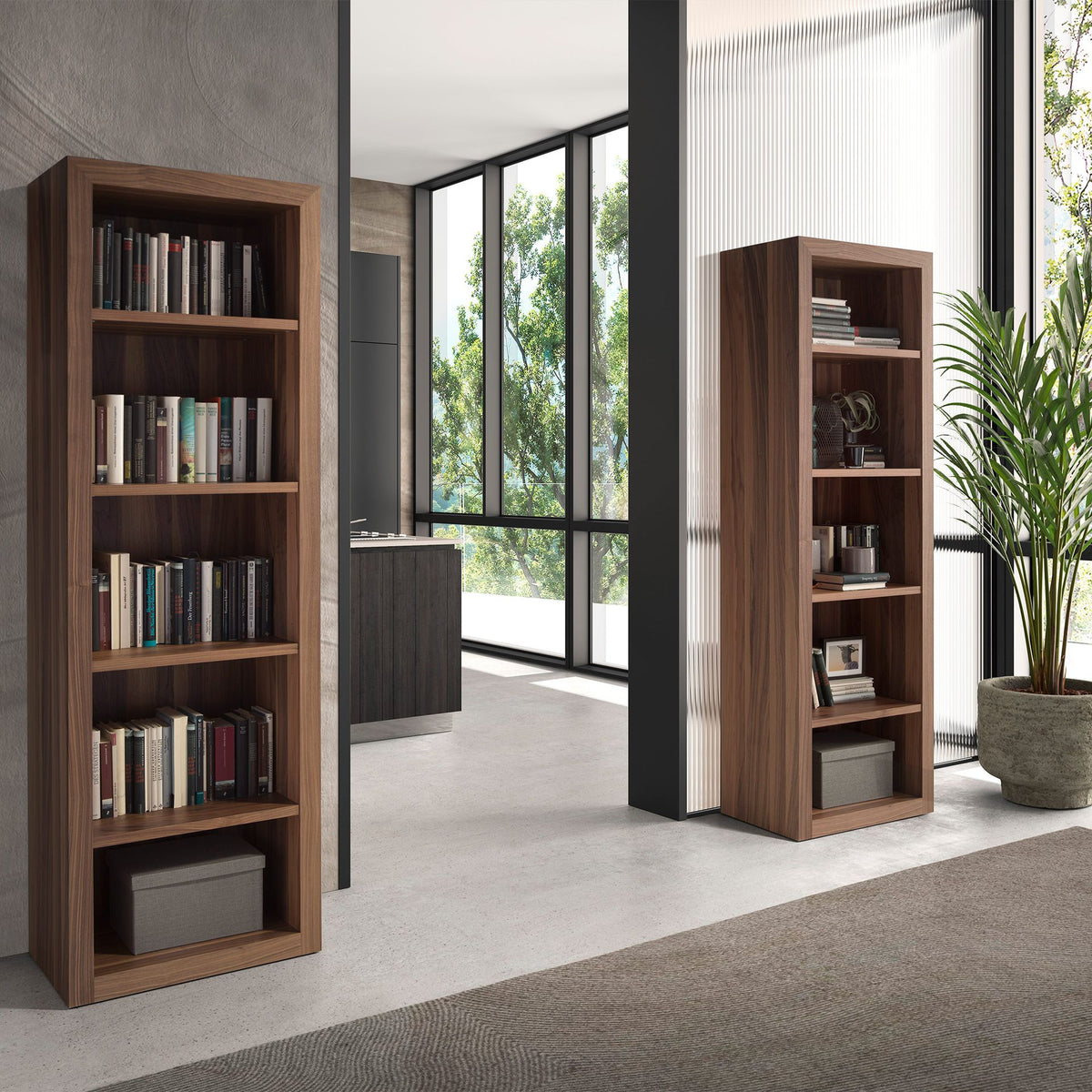 Walnut wooden shelf