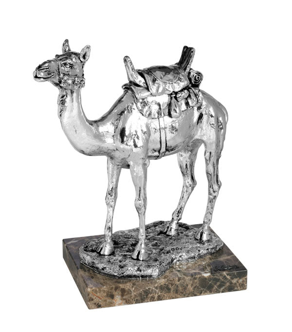 Silver Camel Sculpture by Anglada Esculturas - Alternate Angle
