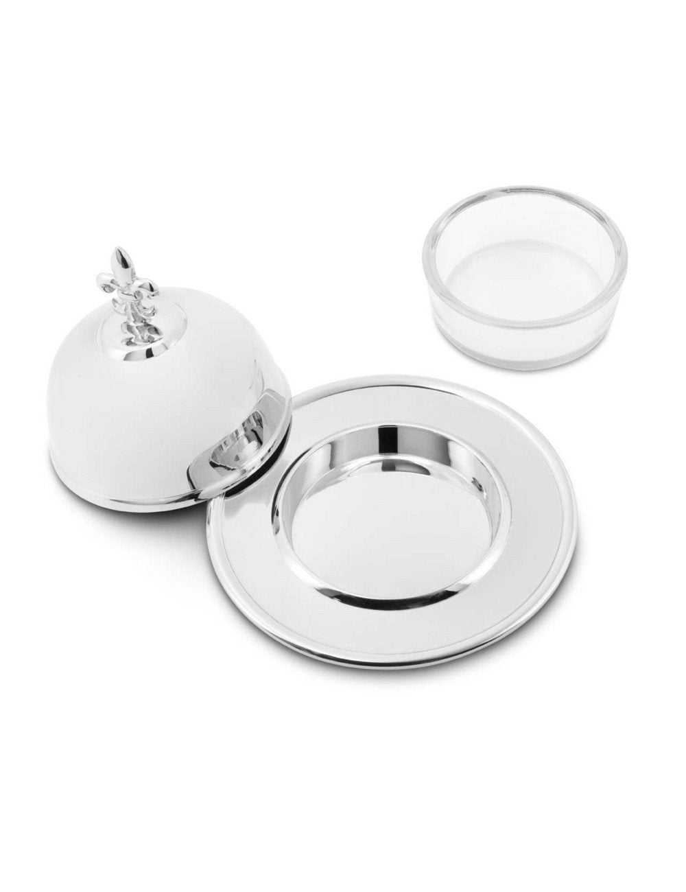 Butter Dish Hermitage – Silver Finish by Abhika - Alternate Angle