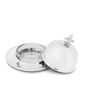 Butter Dish Hermitage – Silver Finish by Abhika - Detail View