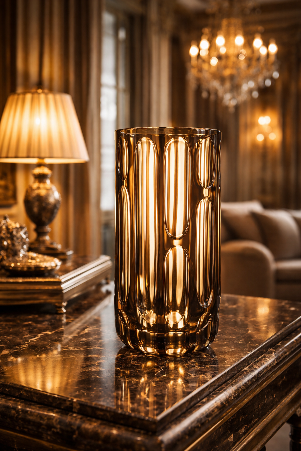 Cattedrale - case with double brown vase by Vista Alegre - Alternate Angle