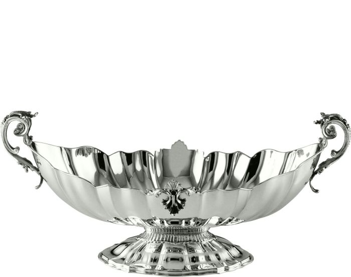 Barocco - Oval bowl w/base 48x22 cm