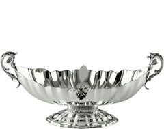 Barocco - Oval bowl w/base 48x22 cm