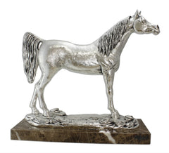 Large Silver Arabian Horse by Anglada Esculturas - Alternate Angle