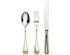 Conchiglia - cutlery 3 piece set partially gilded