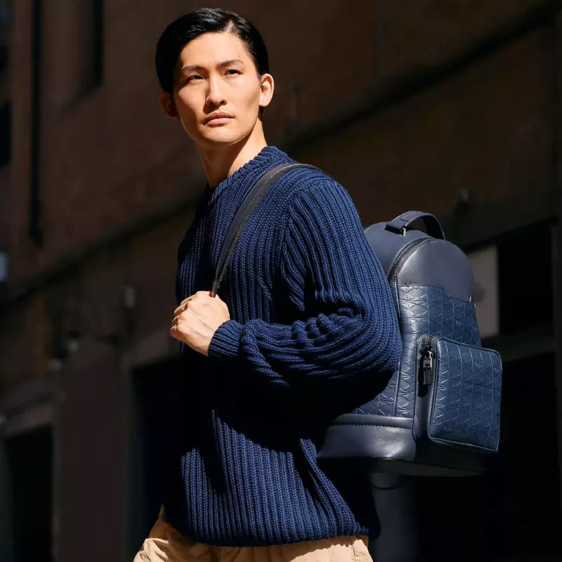 Metro Double Zip Backpack — Smooth Italian Calfskin