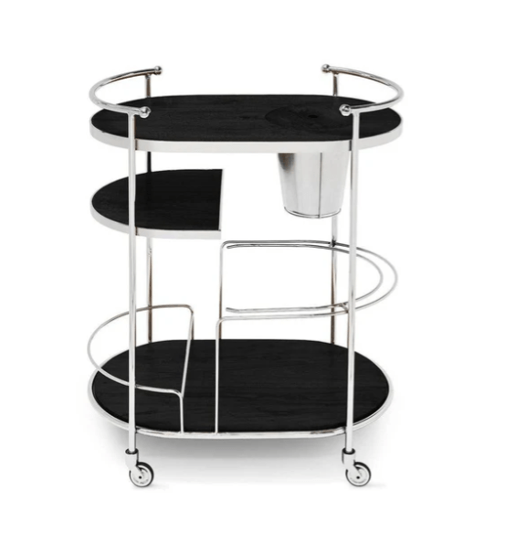 Serving Trolley – Luxury Paul 76x47 Black/silver