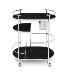 Serving Trolley – Luxury Paul 76x47 Black/silver