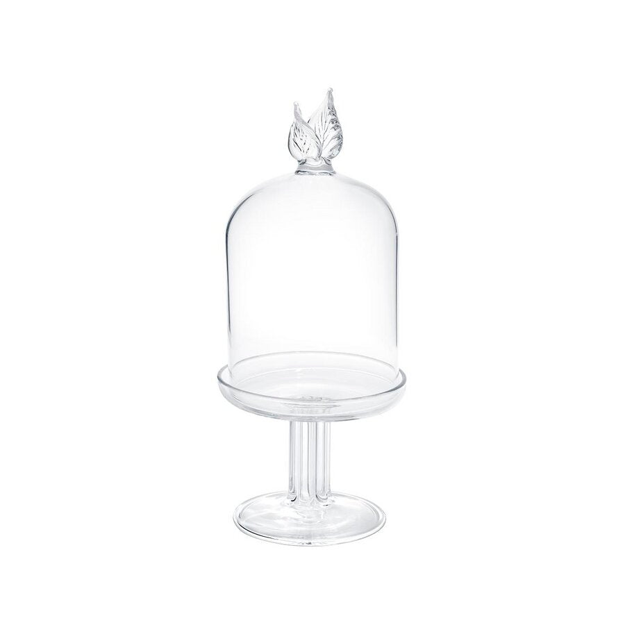 Flo Cake Holder Micro – Handmade Borosilicate Glass Design by Abhika - Alternate Angle