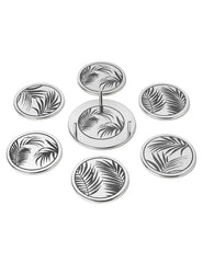 Decor Set – Luxury Coaster Kenzia 5 6pcs Silver by Abhika - Main View