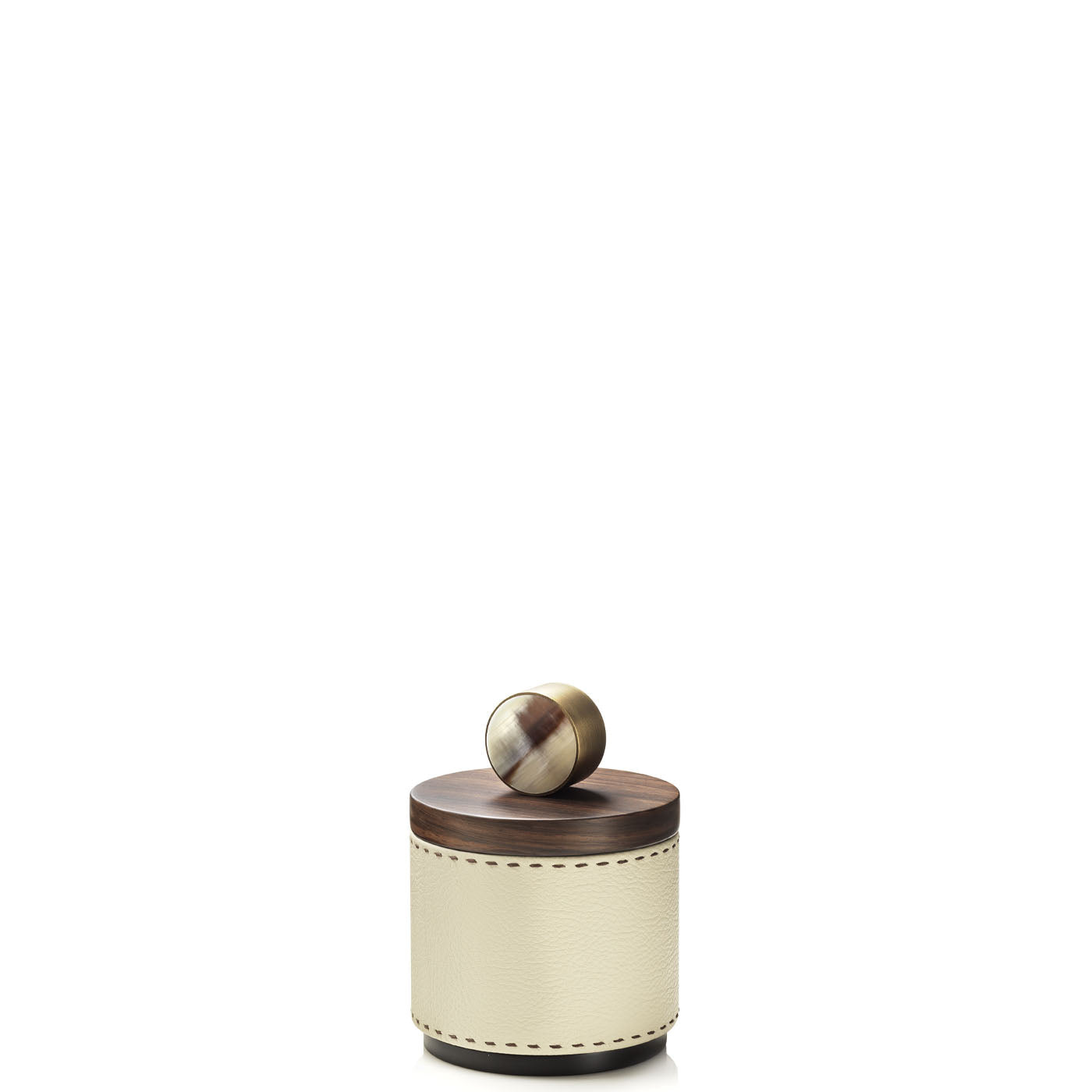 AGNETA Box - Ice-cream colour with handmade dark brown stitching - LAZADO
