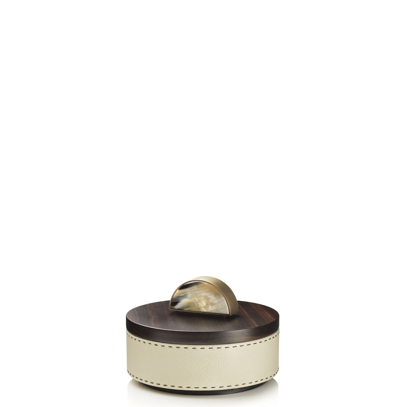 AGNETA Box - Ice-cream colour with handmade dark brown stitching - LAZADO