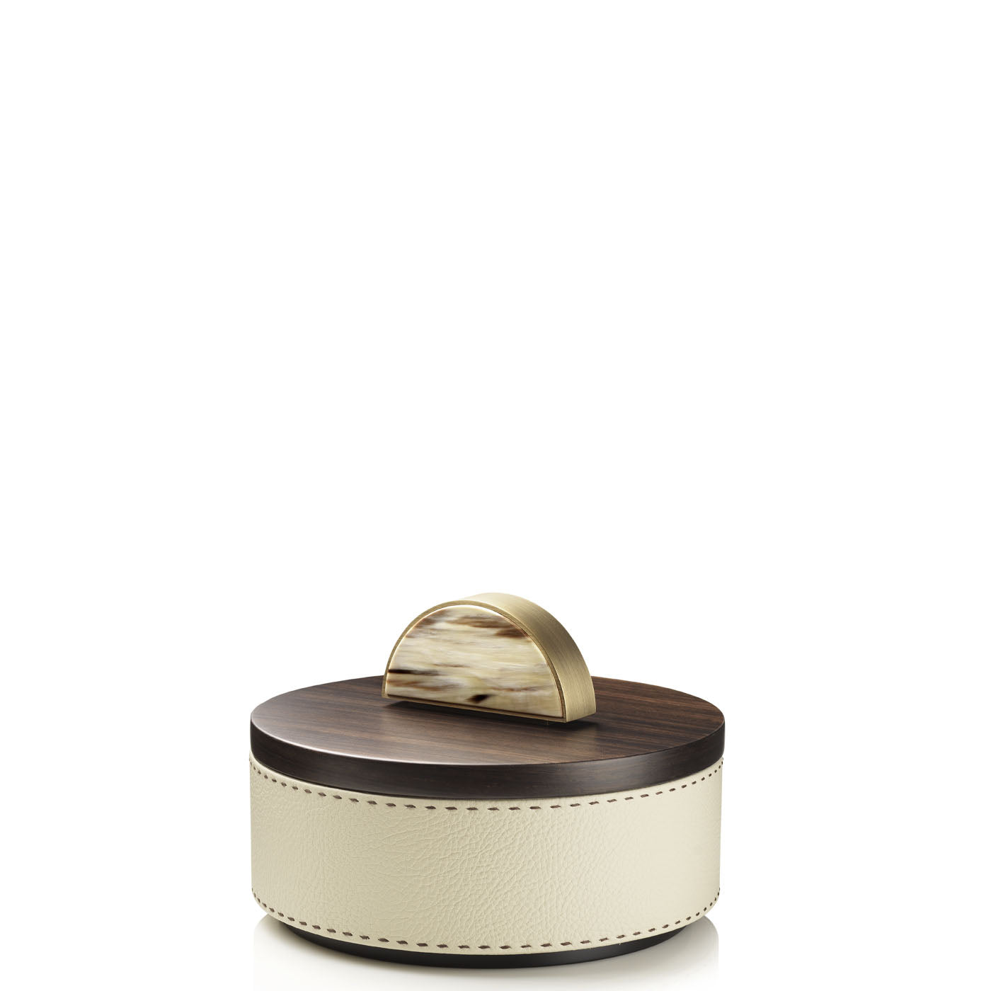 AGNETA Box - Ice-cream colour with handmade dark brown stitching - LAZADO