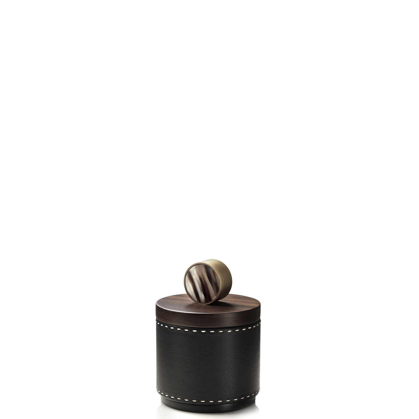 AGNETA Box  - Onyx colour with handmade ivory stitching - LAZADO