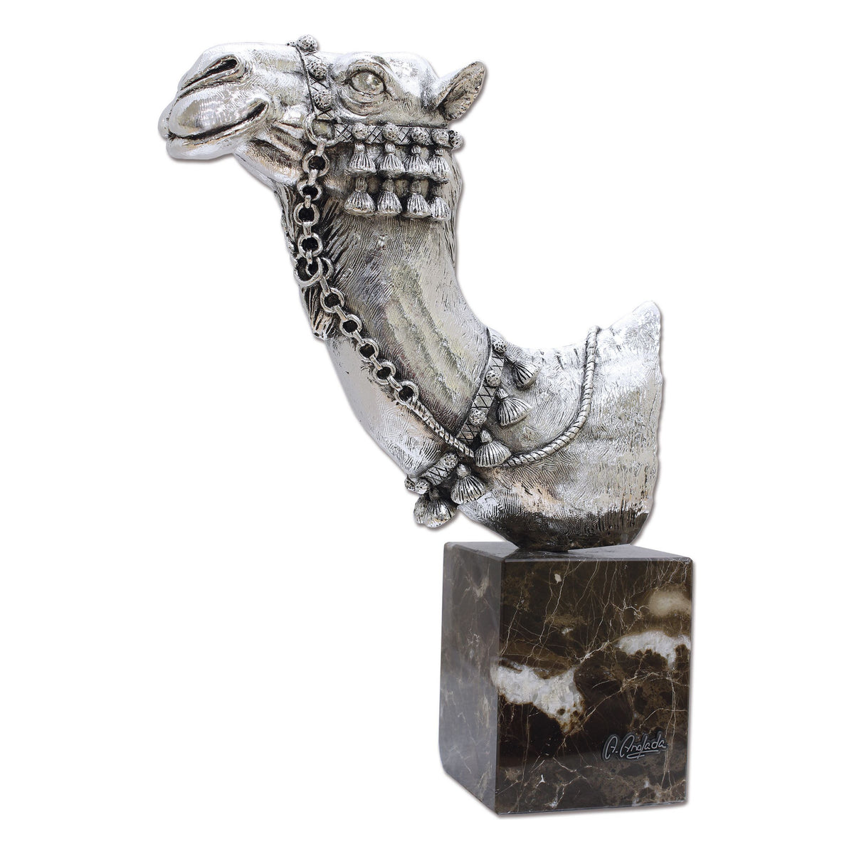 Silver Camel Bust by A. Anglada - Main View