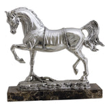 Silver Arabian Trotting Horse by A. Anglada - Main View