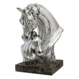 Silver Mare with Foal Bust by A. Anglada - Main View