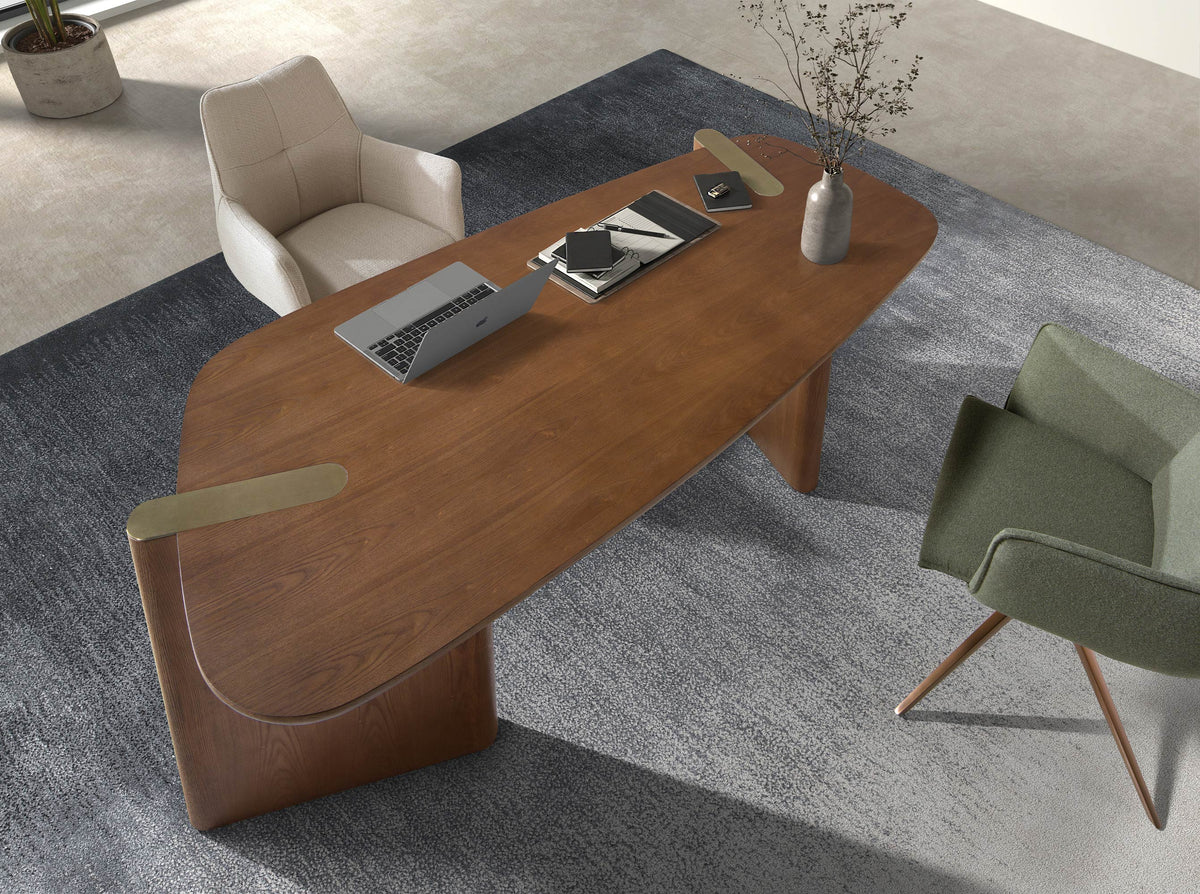 Cream fabric swivel chair