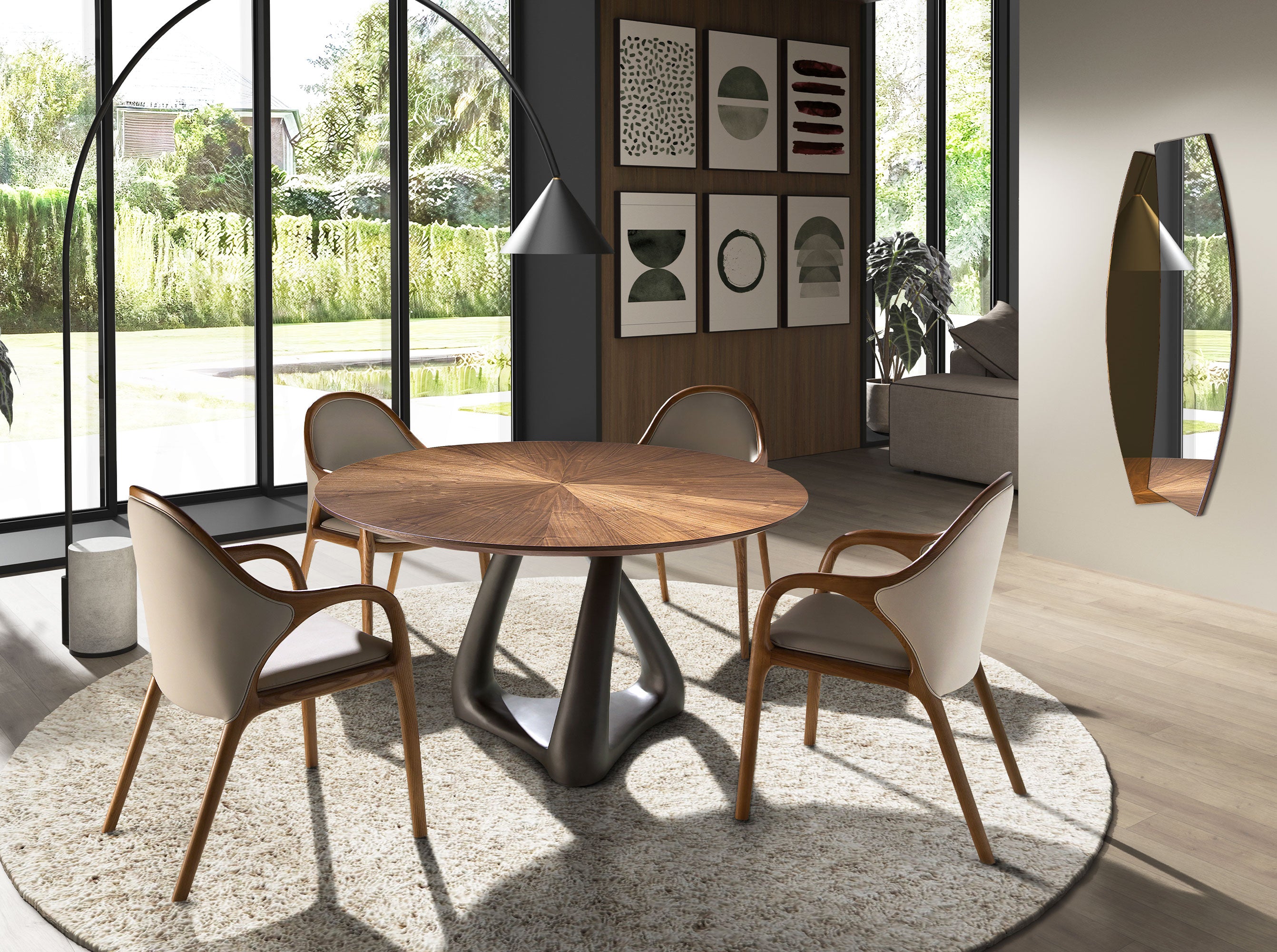 Sand leatherette chair