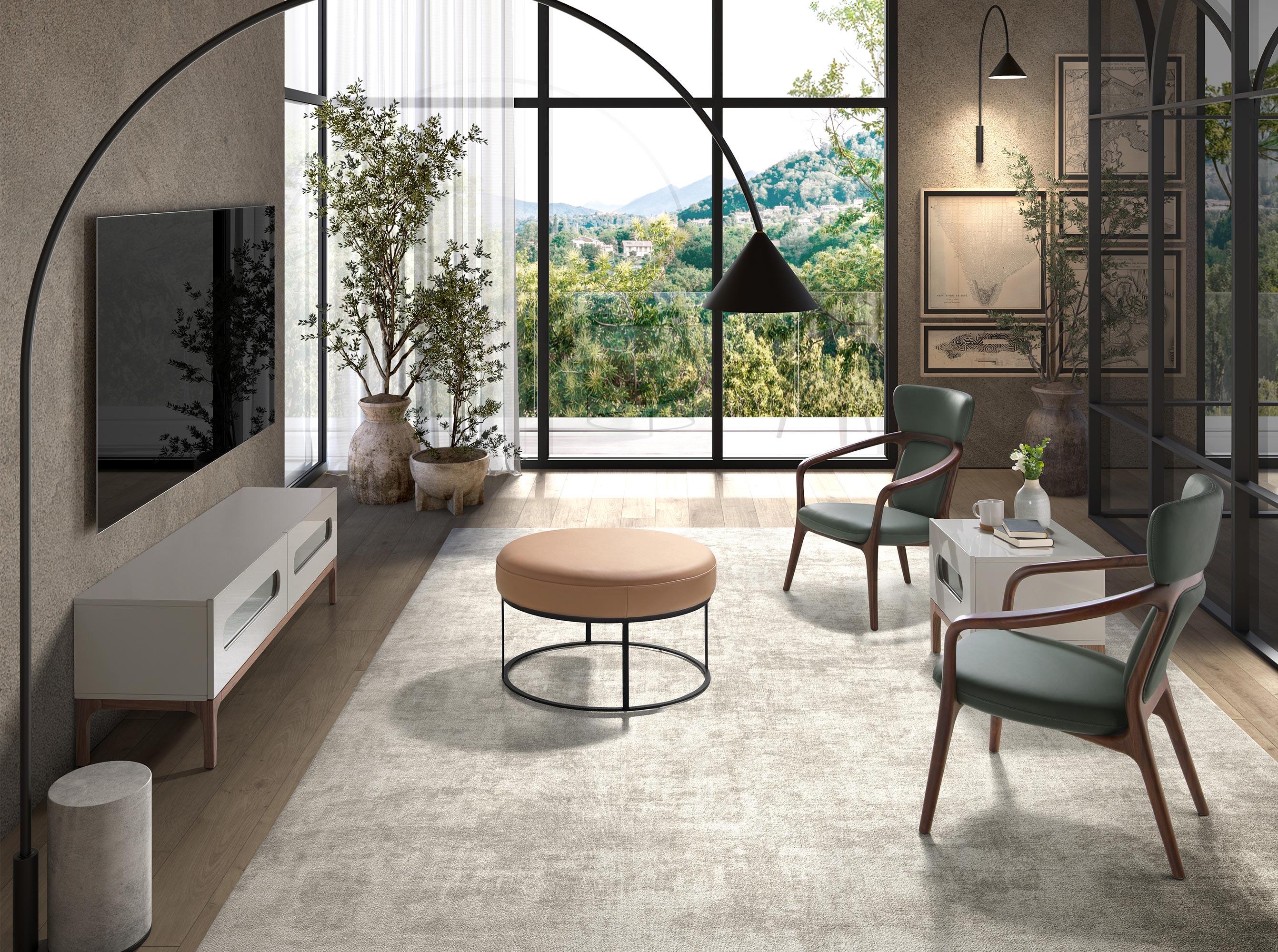 Dark green leatherette  armchair