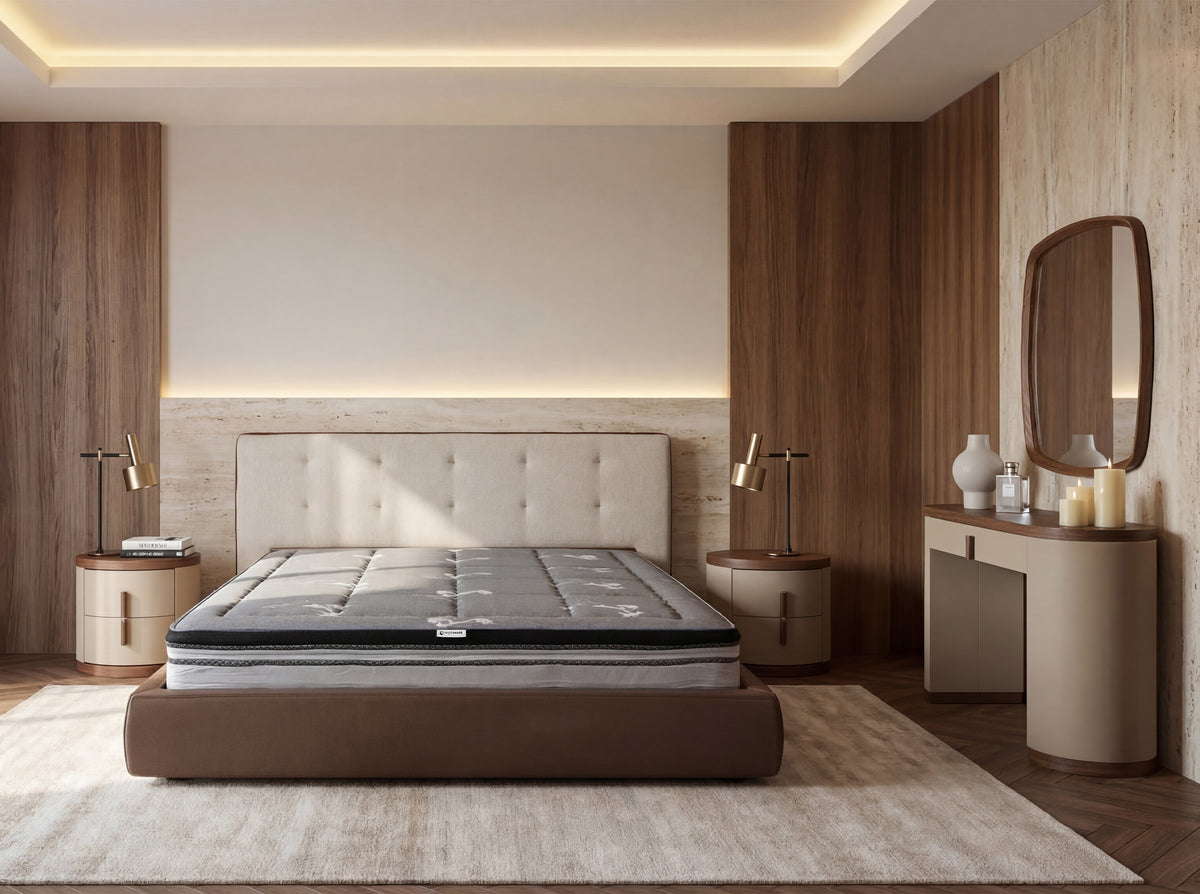 Hybrid mattress with natural latex and independent pocket springs 180×200