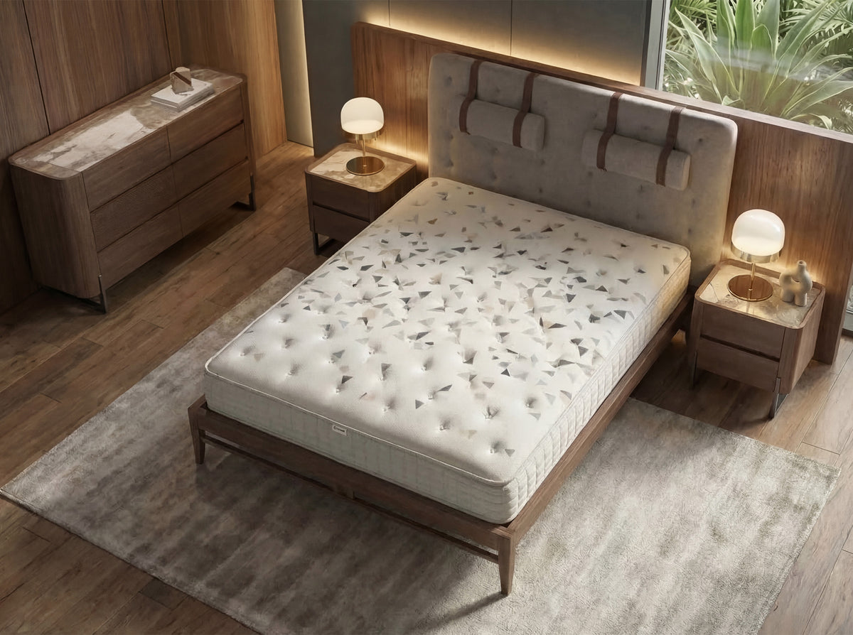 Hybrid mattress with natural latex and independent 7-zone pocket springs 180×200