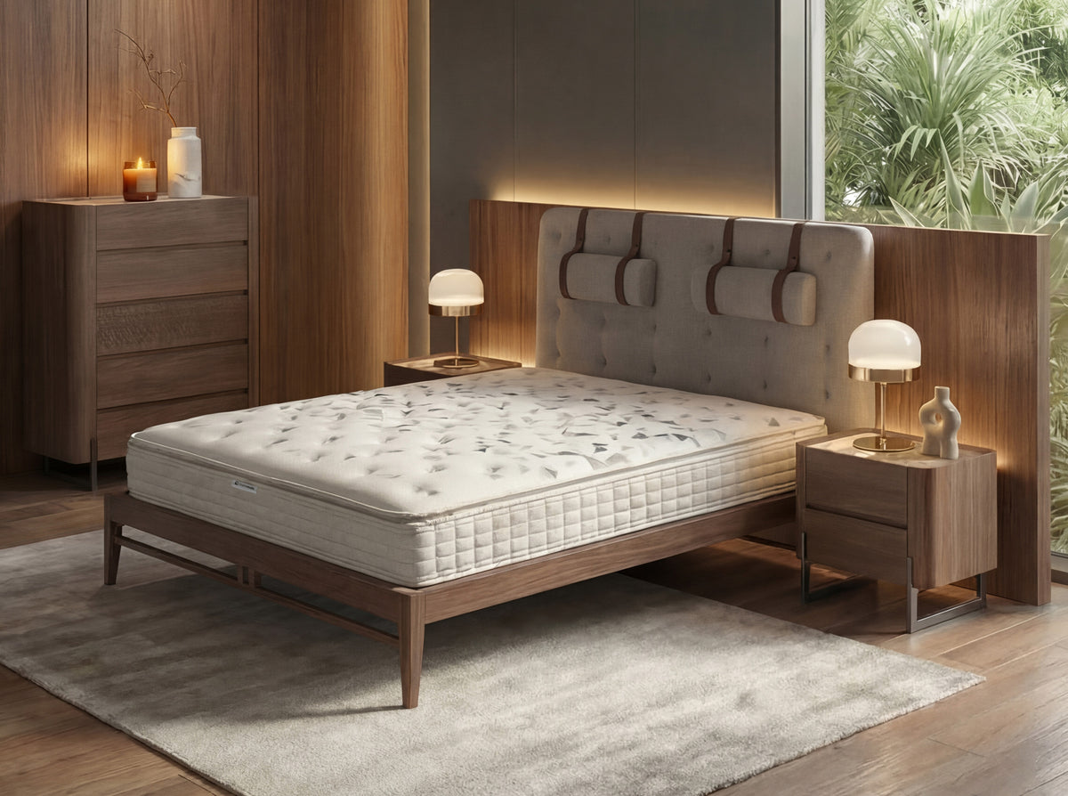 Hybrid mattress with natural latex and independent 7-zone pocket springs 180×200