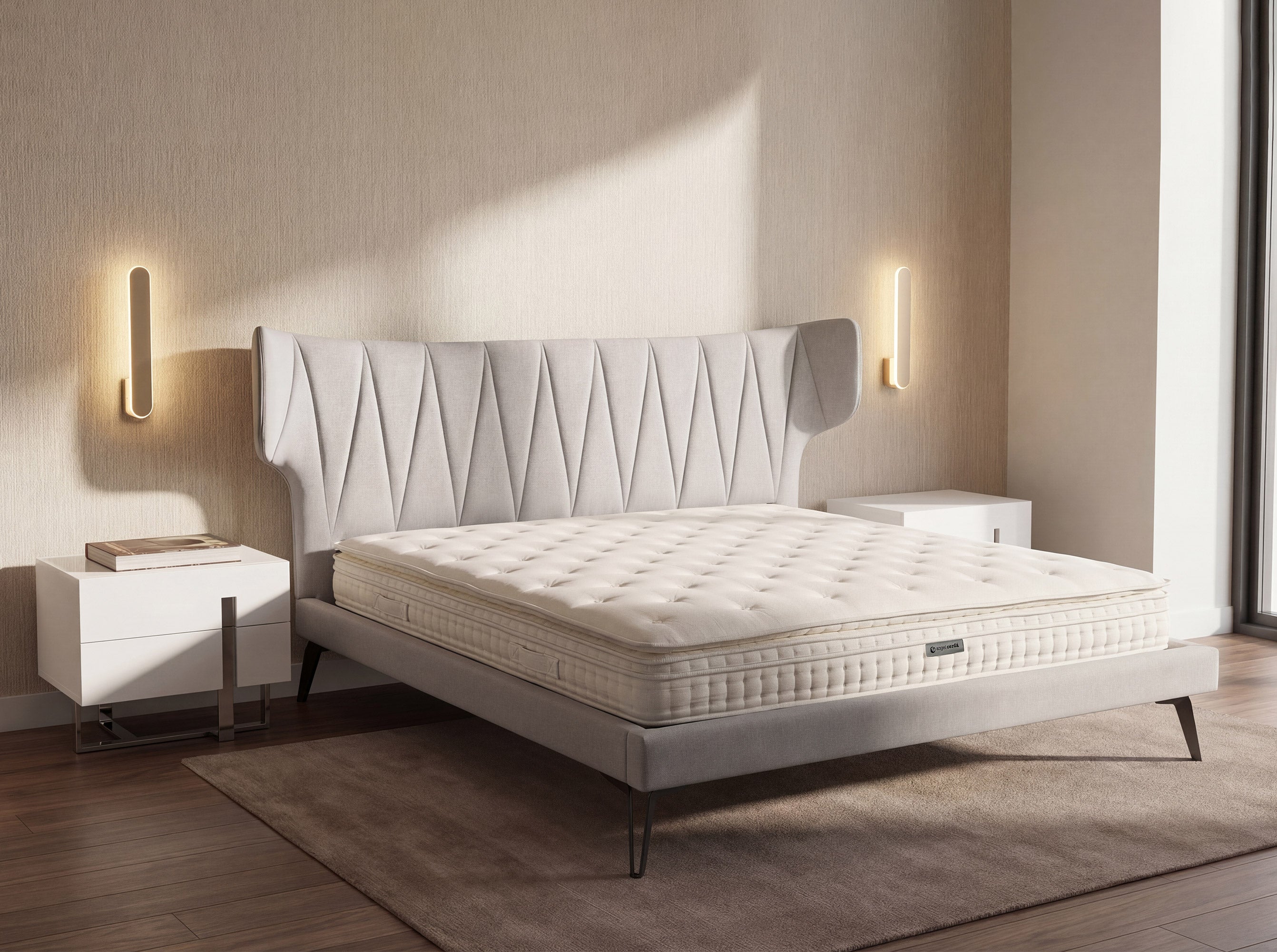 Hybrid mattress with natural latex, mini springs and 7-zone pocket springs 160×200