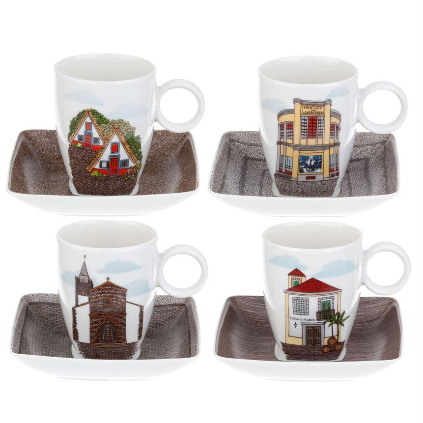 Alma da Madeira - Set 4 Coffee Cups & Saucers - LAZADO