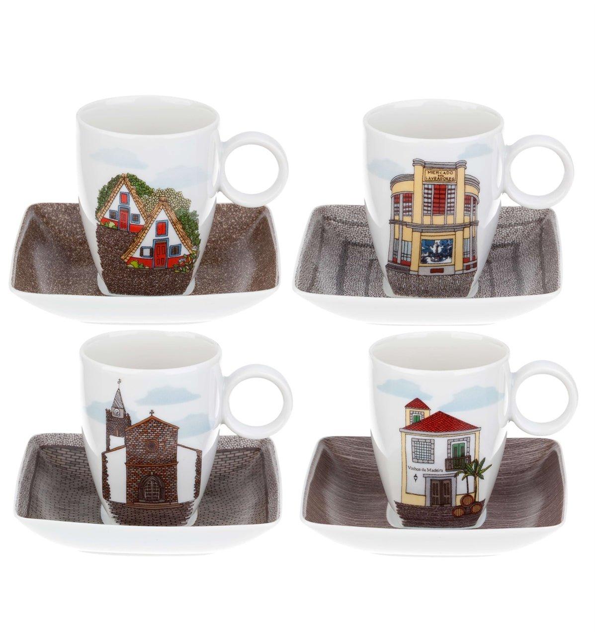 Alma da Madeira - Set 4 Coffee Cups & Saucers - LAZADO