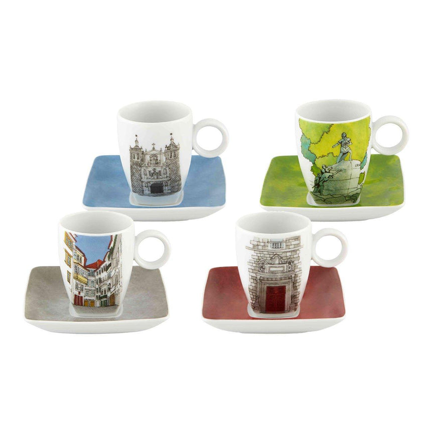 Alma de Viseu - Set 4 Coffee Cups & Saucers - LAZADO