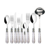 Bohemia Chromed Ring Cutlery Set – Transparent – 75 Pieces – Wengé Wood Box by Bugatti Italy - Alternate Angle