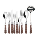 Bohemia Chromed Ring Cutlery Set – Transparent Tobacco – 75 Pieces – Wengé Wood Box by Bugatti Italy - Alternate Angle