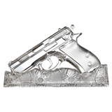 Signature Engraved Classic Clear crystal sculpture, studio view
