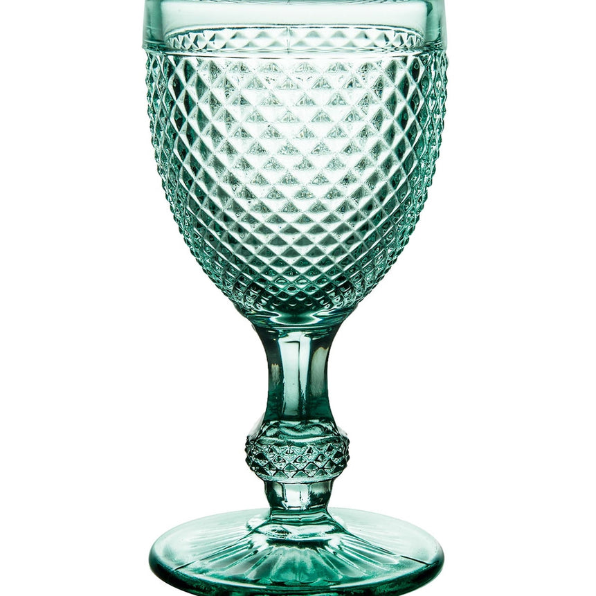 Bicos - Set With 4 Red Wine Goblets Mint Green - LAZADO