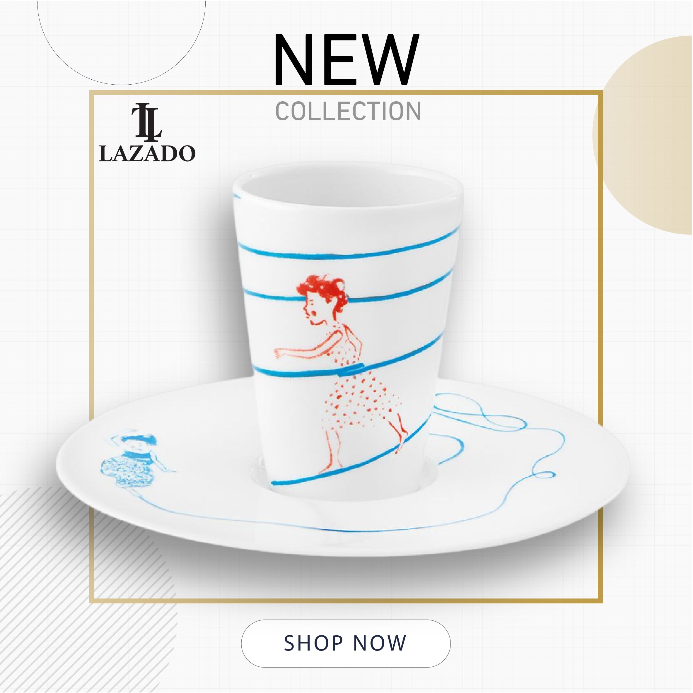 Bode Inspiratorio - Coffee Cup with Saucer V - LAZADO